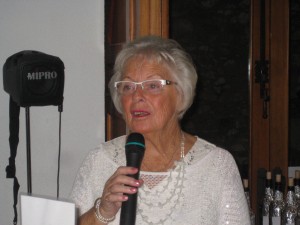 Mary introducing her wine