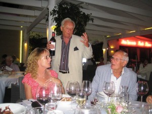 Gaby waxing lyrical about his wine
