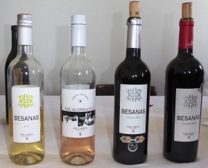 The four wines tasted