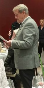 Ted presenting his wine