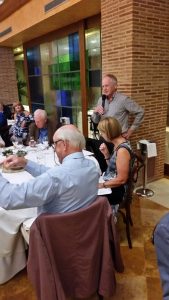 Neville Richardson presenting wines